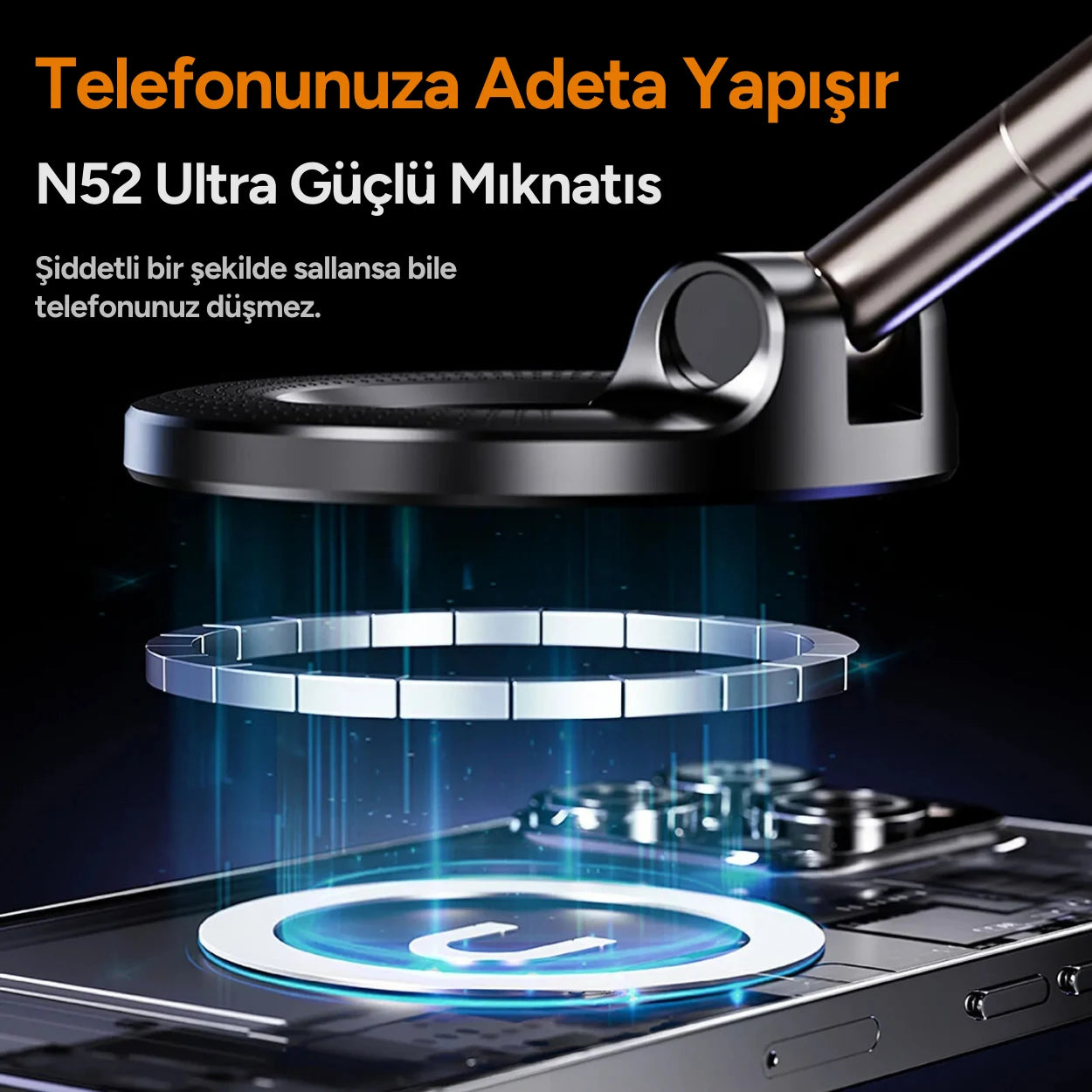 MagVault™ Vakumlu Manyetik Telefon Tutucu